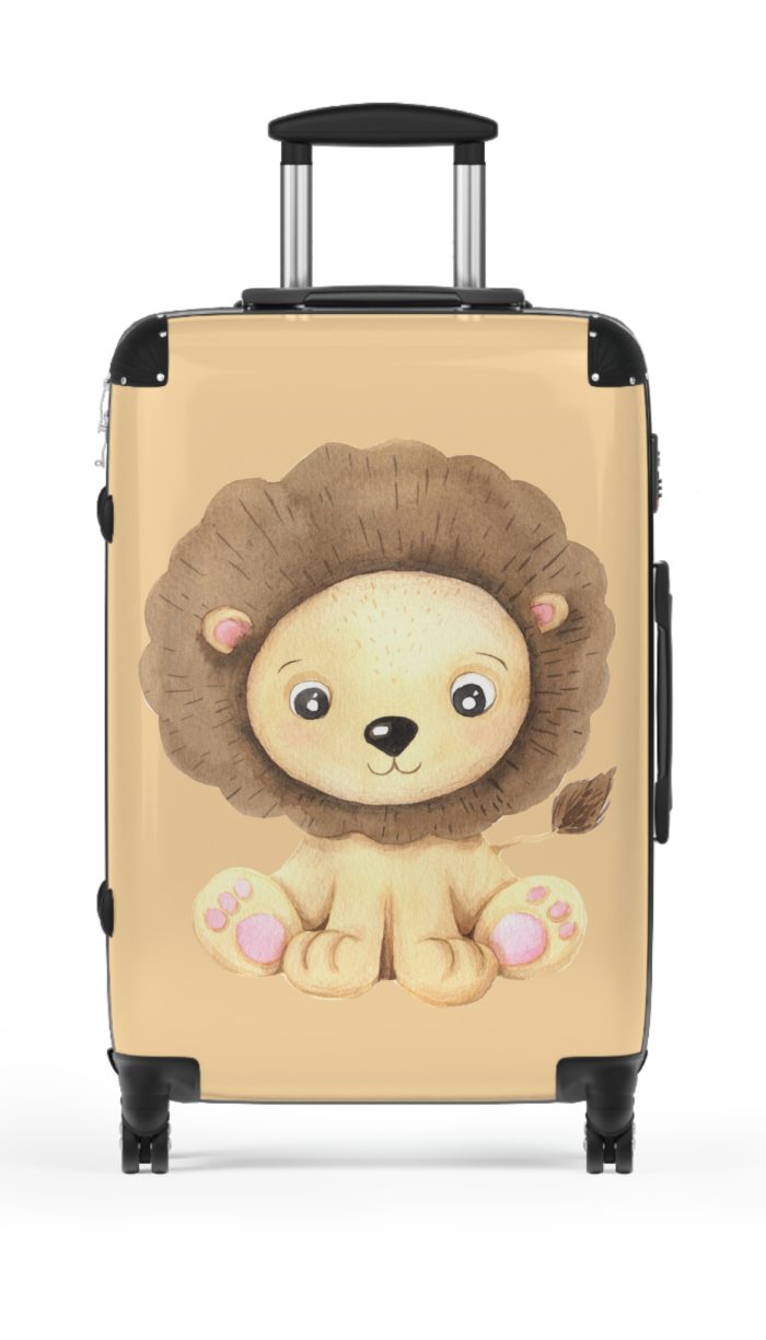 Cute Baby Lion Suitcase - Travel in adorable style with this delightful companion, featuring charming baby lion motifs for cute adventures.