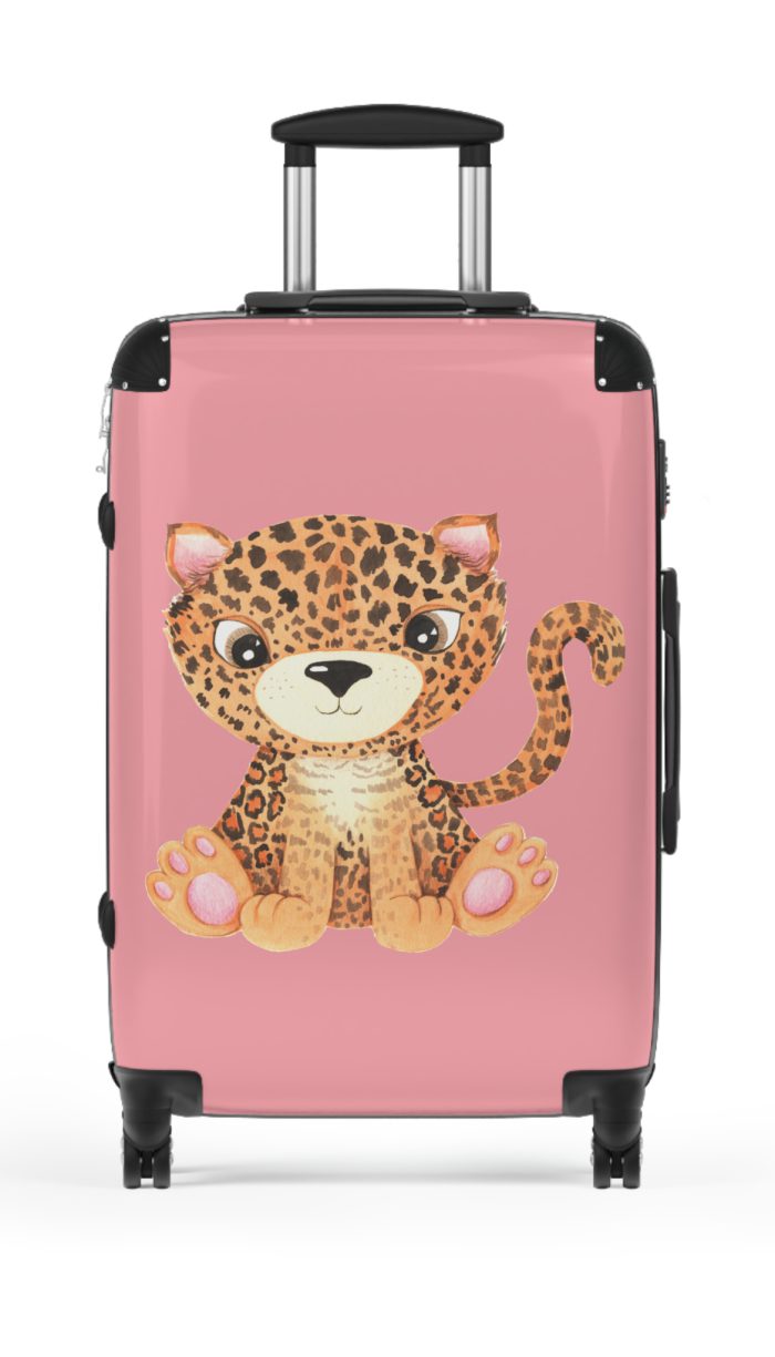 Cute Baby Leopard Suitcase - Travel in adorable style with this delightful companion, featuring charming baby leopard motifs for cute adventures.