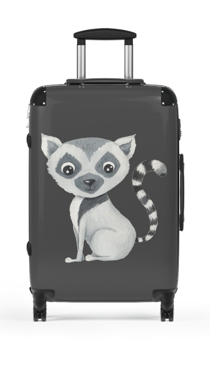 Cute Baby Lemur Suitcase - Travel in adorable style with this delightful companion, featuring charming baby lemur motifs for cute adventures.