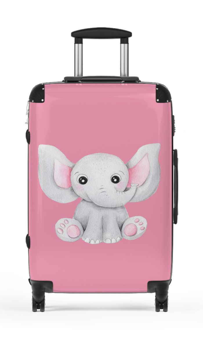Cute Baby Elephant Suitcase - Elevate your journeys with this charming companion, featuring delightful baby elephant motifs for adorable adventures.
