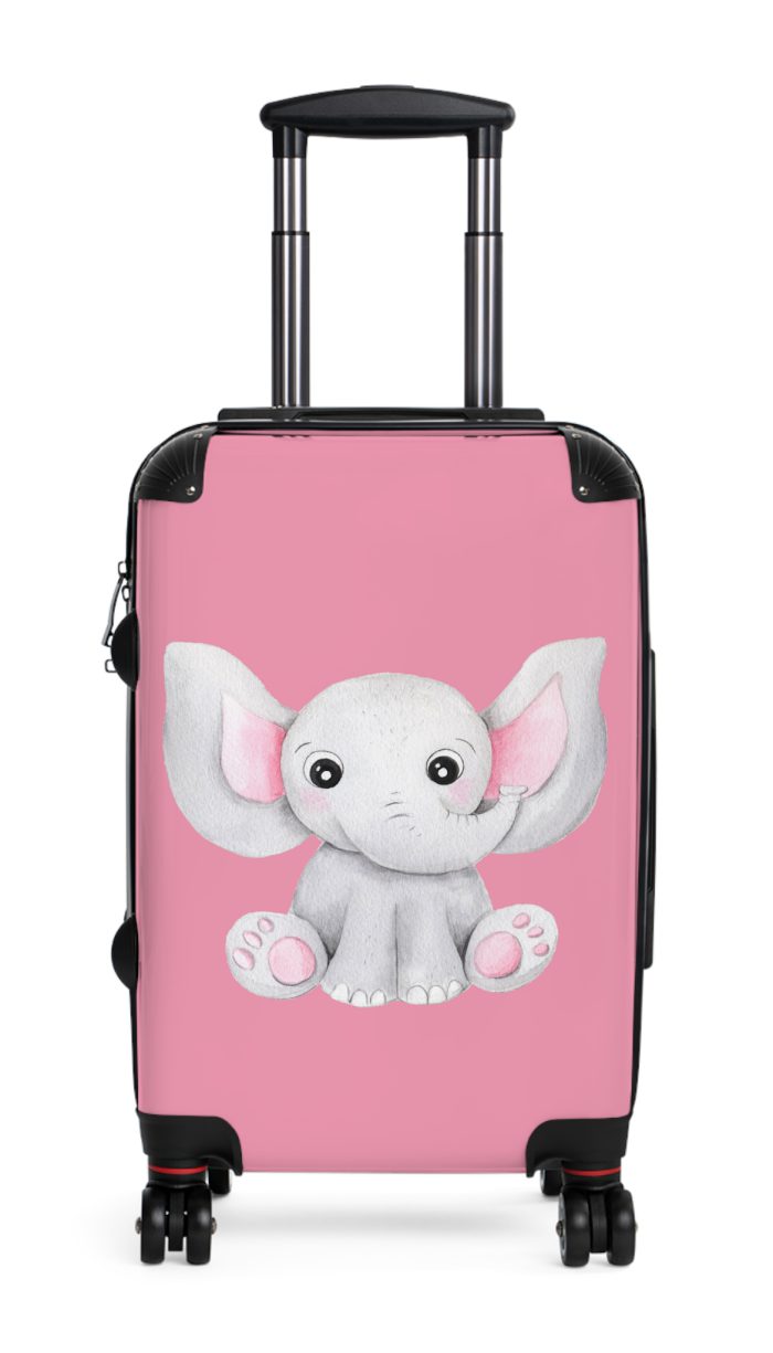 Cute Baby Elephant Suitcase - Elevate your journeys with this charming companion, featuring delightful baby elephant motifs for adorable adventures.