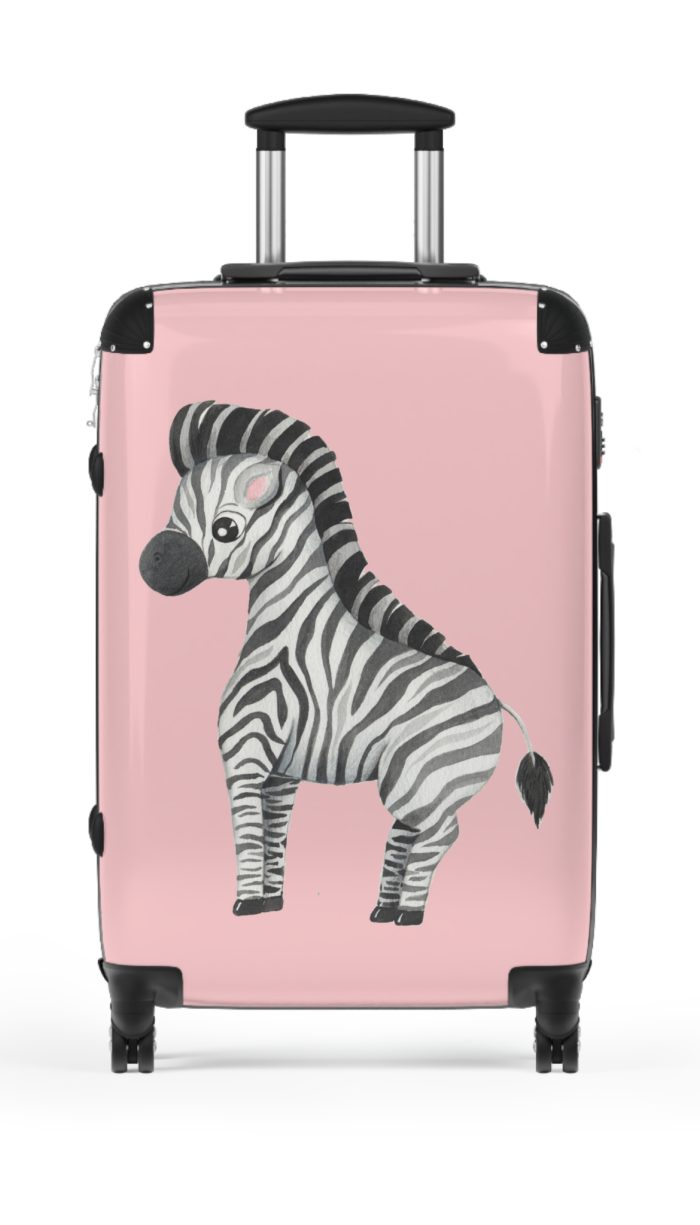 Cute Baby Zebra Suitcase - Elevate your journeys with this charming companion, featuring delightful baby zebra motifs for adorable adventures.