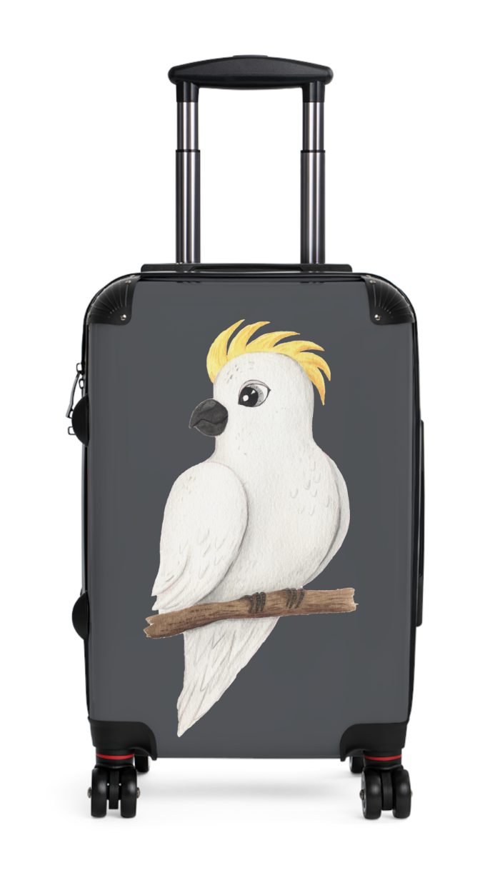 Cute Baby Cockatoo Suitcase - Elevate your journeys with this charming companion, featuring delightful baby cockatoo motifs for adorable adventures.