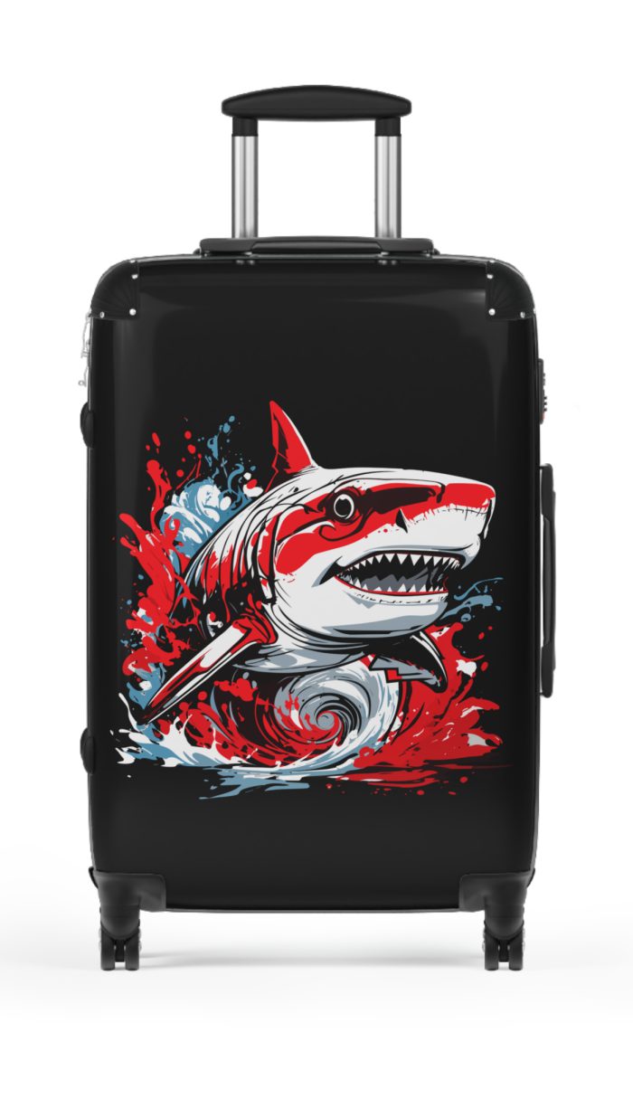 Shark Suitcase - Dive into unparalleled style and durability. This suitcase is your fearless companion for every journey, making a statement wherever you roam.Shark Suitcase - Dive into unparalleled style and durability. This suitcase is your fearless companion for every journey, making a statement wherever you roam.