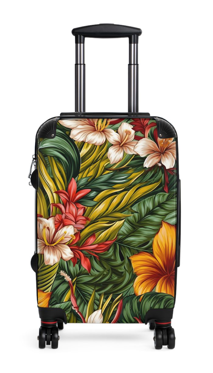 Tropical Hawaiian Suitcase - Elevate your travels with vibrant designs inspired by the beauty of Hawaii for a touch of island elegance.