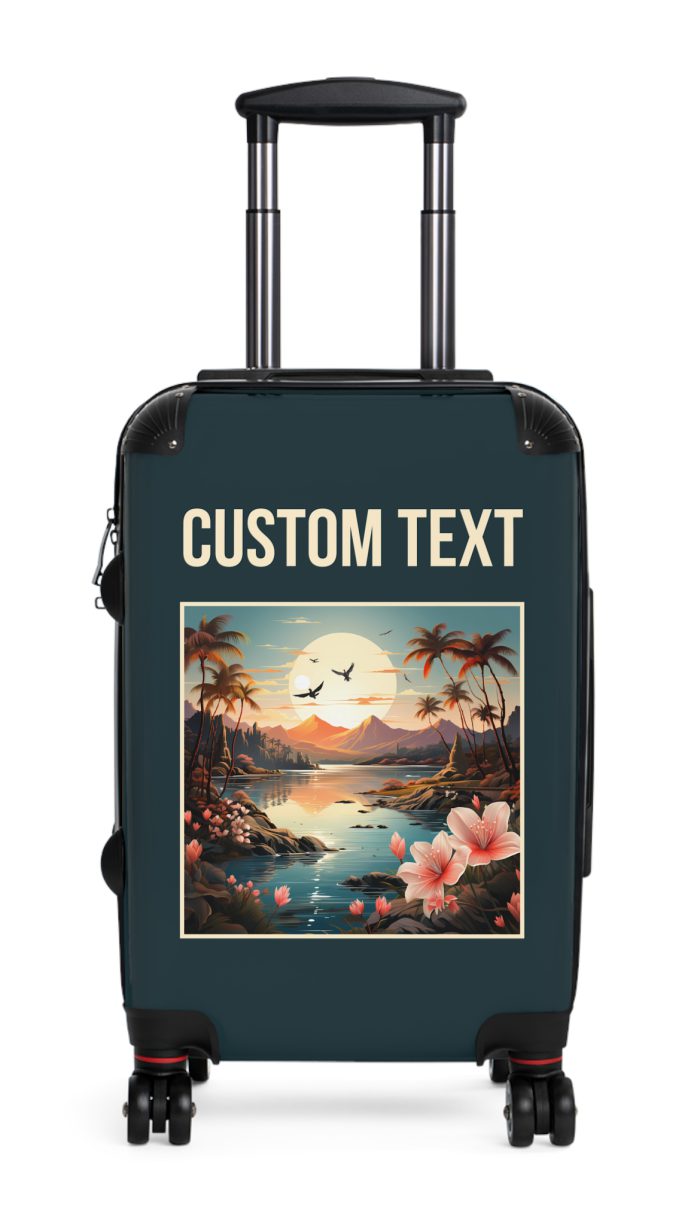 Hawaiian Sunset Custom Suitcase - Elevate your travels with vibrant designs tailored to your style, perfect for experiencing paradise.