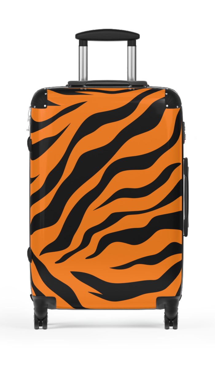 Tiger Print Suitcase - Roar into elegance with a distinctive tiger print design, a stylish companion for your wild adventures.