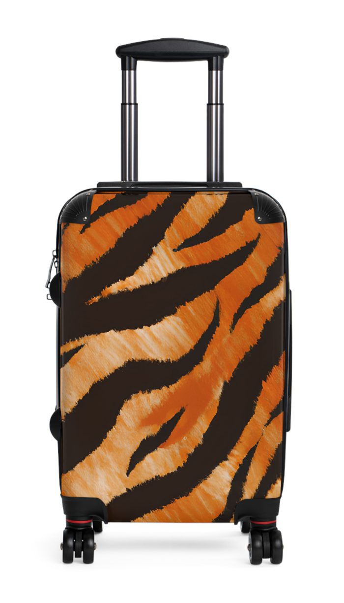 Tiger Print Suitcase - Roar into elegance with a distinctive tiger print design, a stylish companion for your wild adventures.