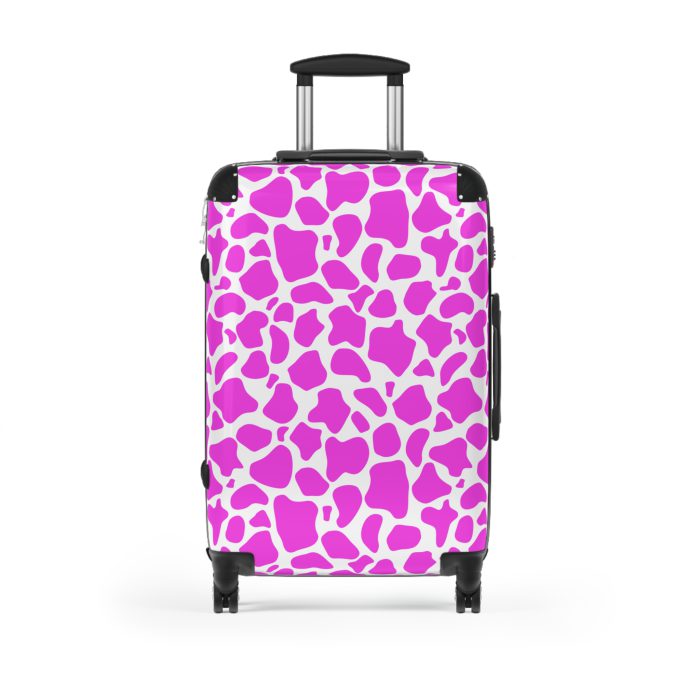 Cow Print Suitcase - A stylish luggage featuring a chic cow print design, perfect for travelers who want to add a touch of luxury to their journeys.