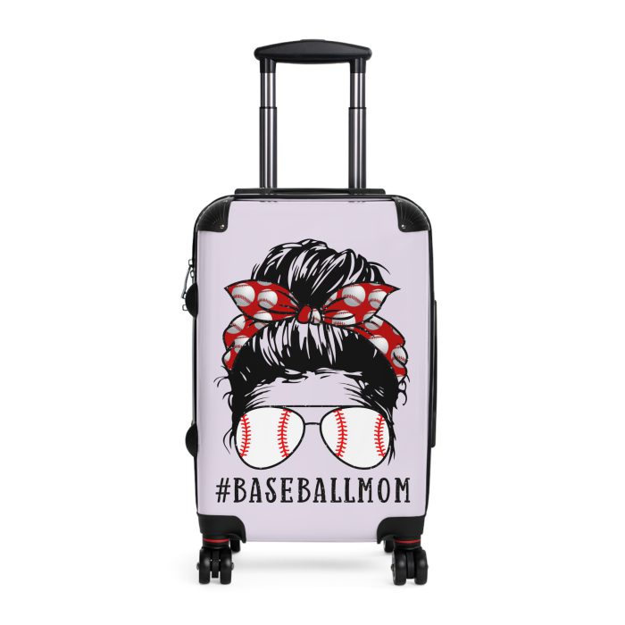 Baseball Mom Suitcase - Your ideal travel companion, designed for moms who hit home runs both in the stands and at home.