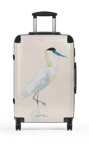 Crane Suitcase - An elegant travel gear featuring a bird-inspired design, perfect for those who appreciate sophistication on their journeys.