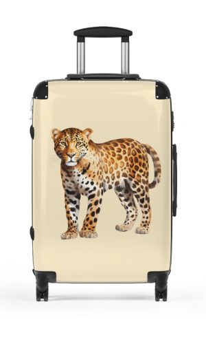 Leopard Suitcase - Stylish kids' luggage featuring a trendy leopard print design, perfect for young fashion-forward travelers.